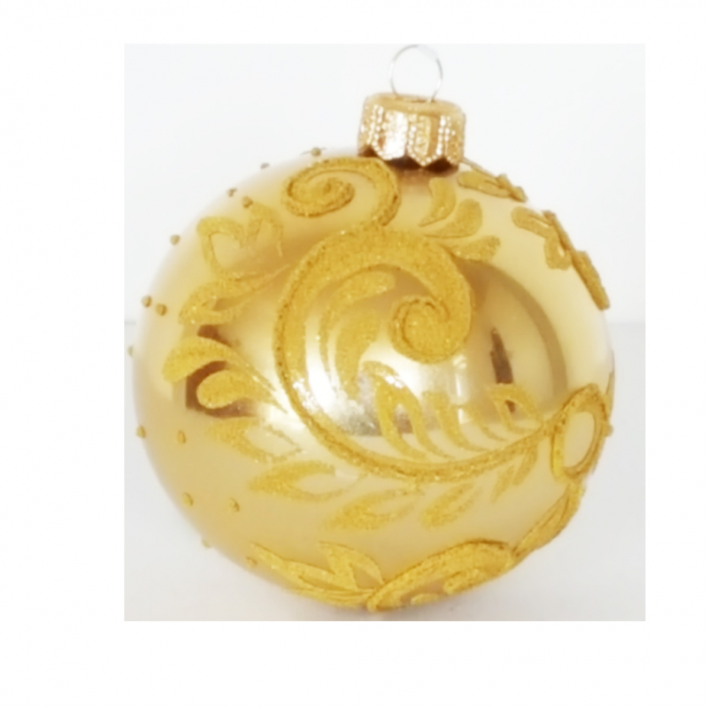 Christbaumkugel Gold-Ornamente 8cm